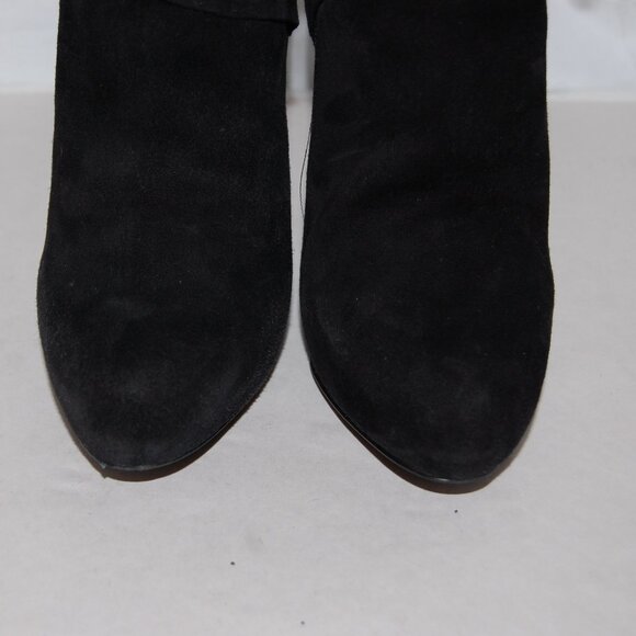 36.5/6.5❤️ CHRISTION DIOR HIGH HEEL BLACK SEUDE LEATHER ANKLE BOOTS BOOTIE… - Picture 2 of 13